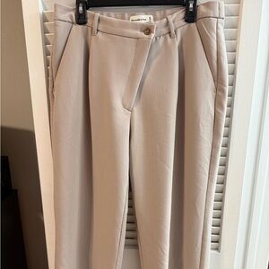 Abercrombie & Fitch straight leg trousers, tan, size 14